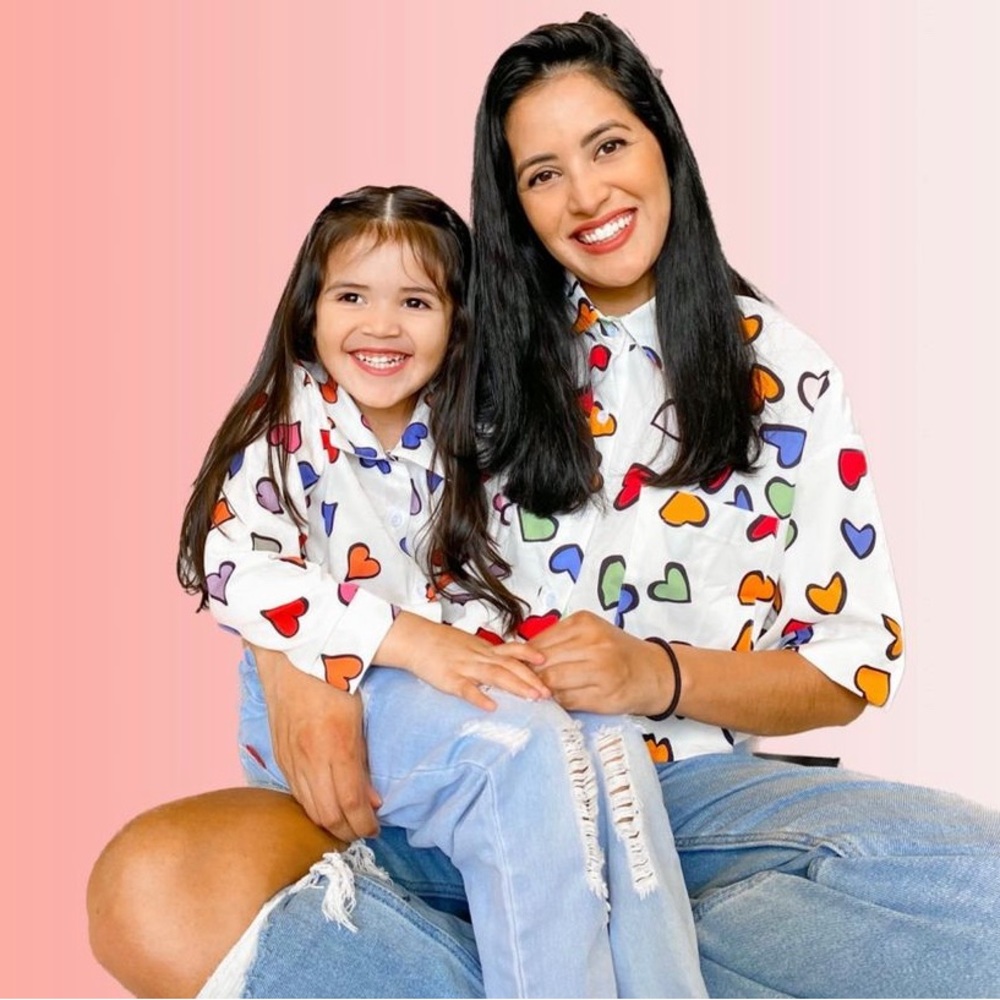Mommy & me hearts matching tops!